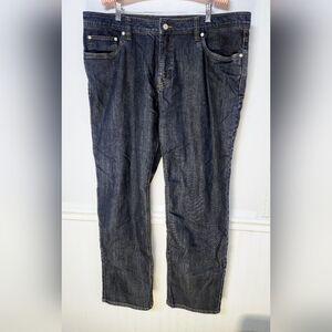 PrAna Performance Stretch Jeans Mens 40x32 Slim Fit Straight Blue Dark Wash